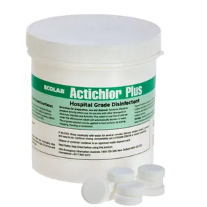 ACTICHLOR PLUS   Musujące tabletki dezynfekcyjno-myjące